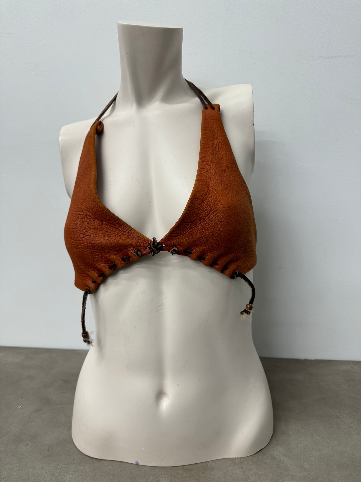 ‘Cosima’ Leather Bra