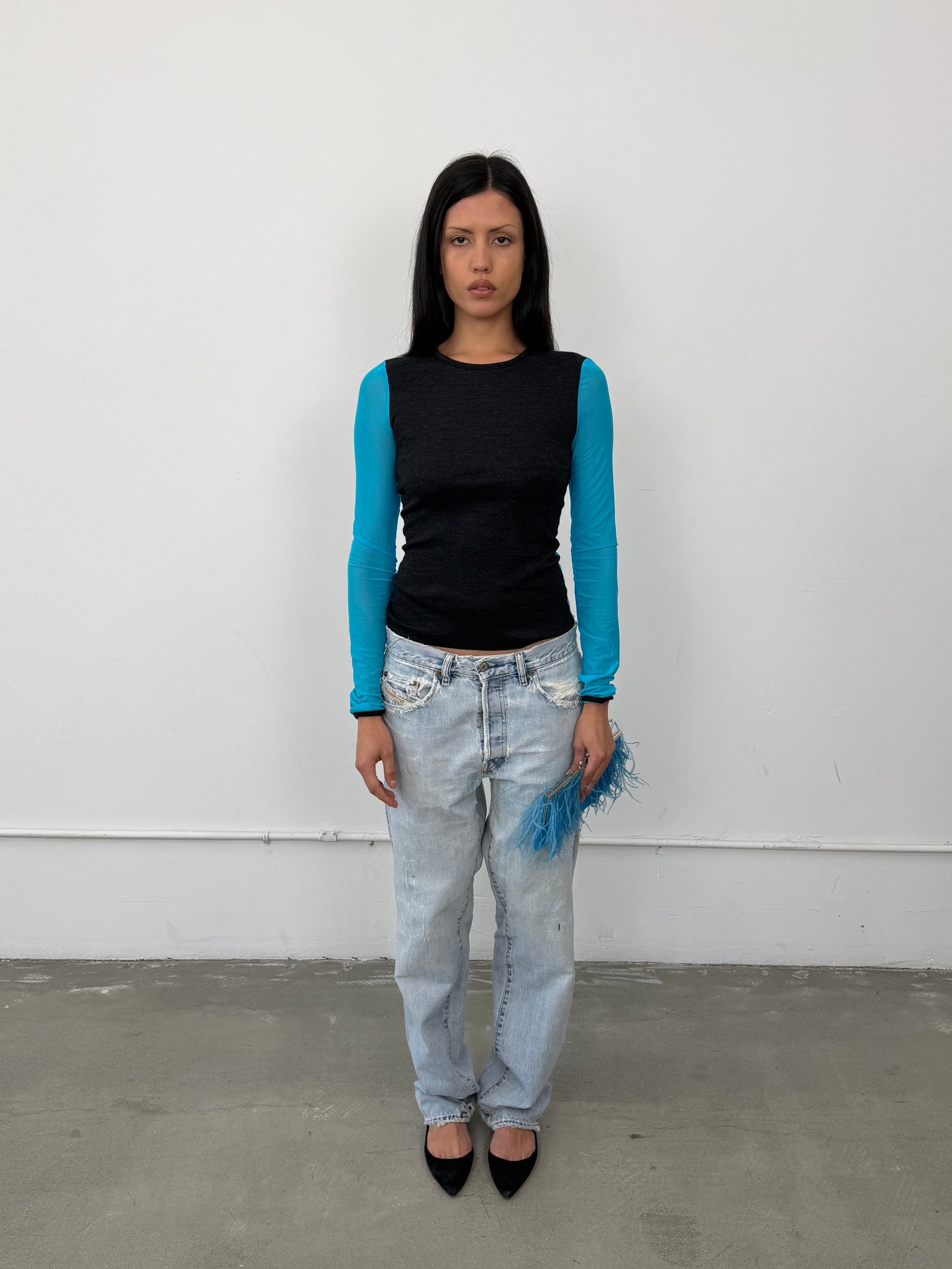 D&amp;G Wool &amp; Mesh Top