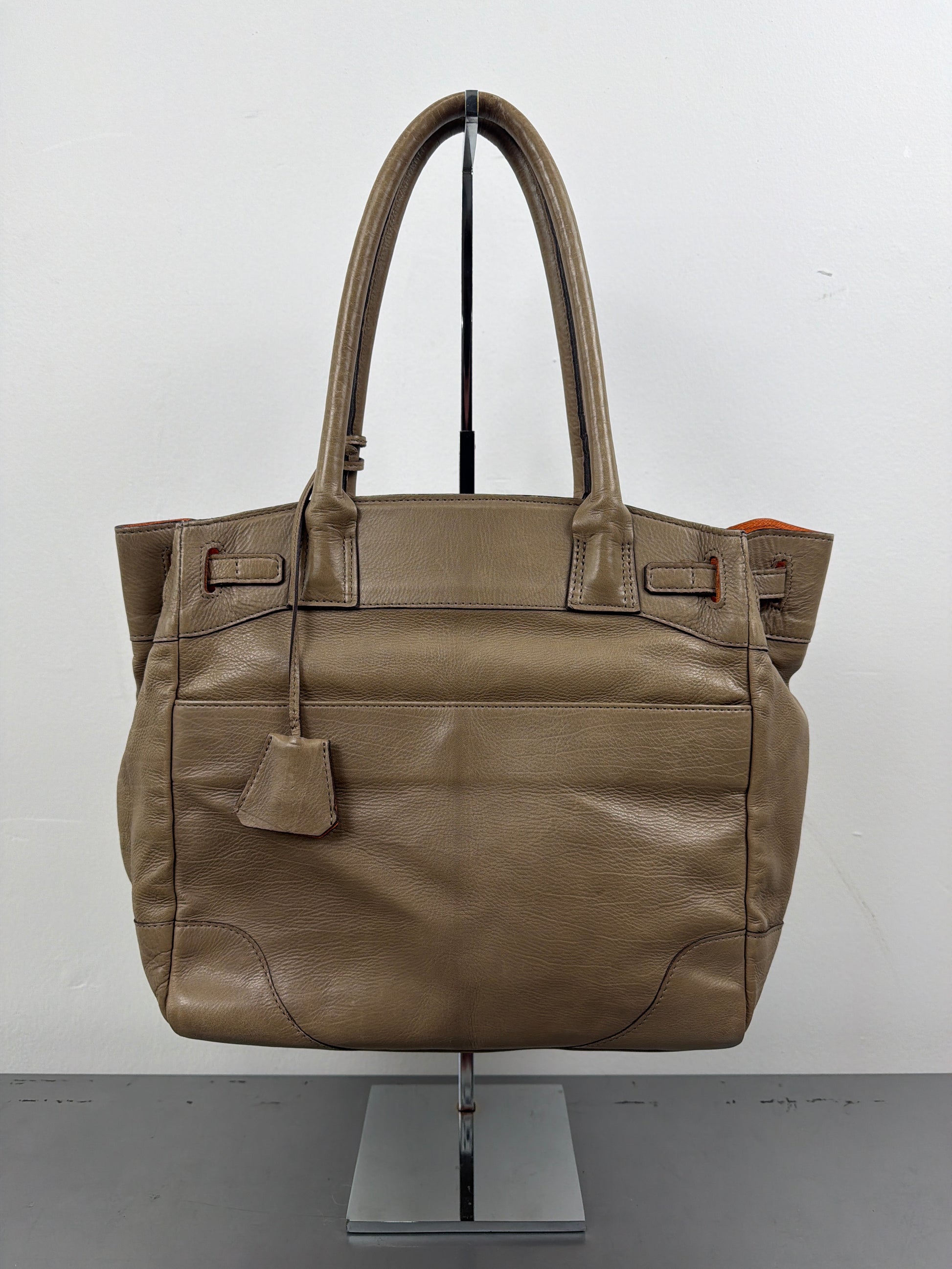 'Harlow' Japanese Olive Leather Handbag