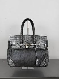 Gunmetal Firkin Handbag