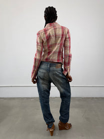 Marithe Francois Girbaud Plaid Blazer
