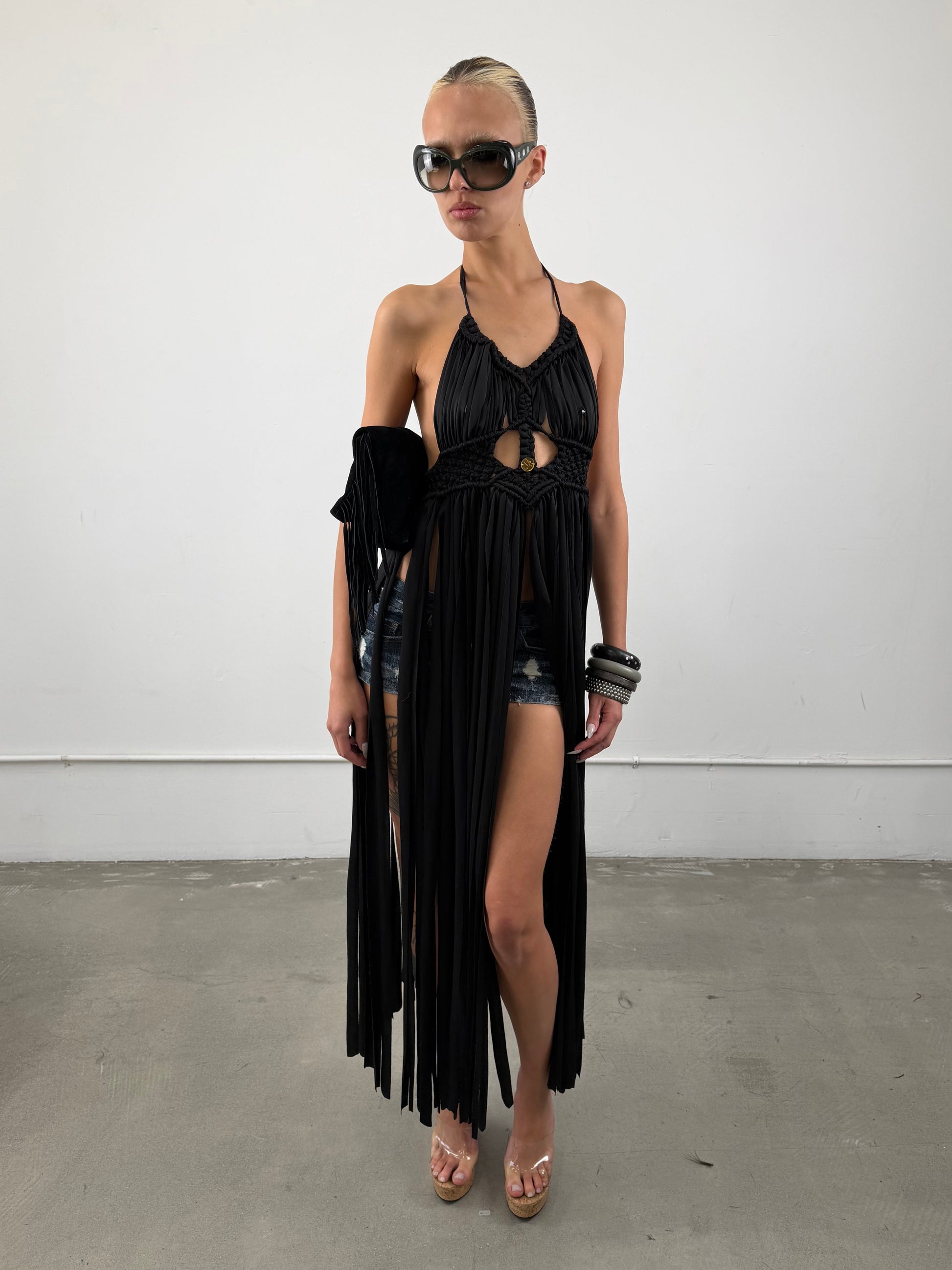 'Nephele' Fringe Cover Up