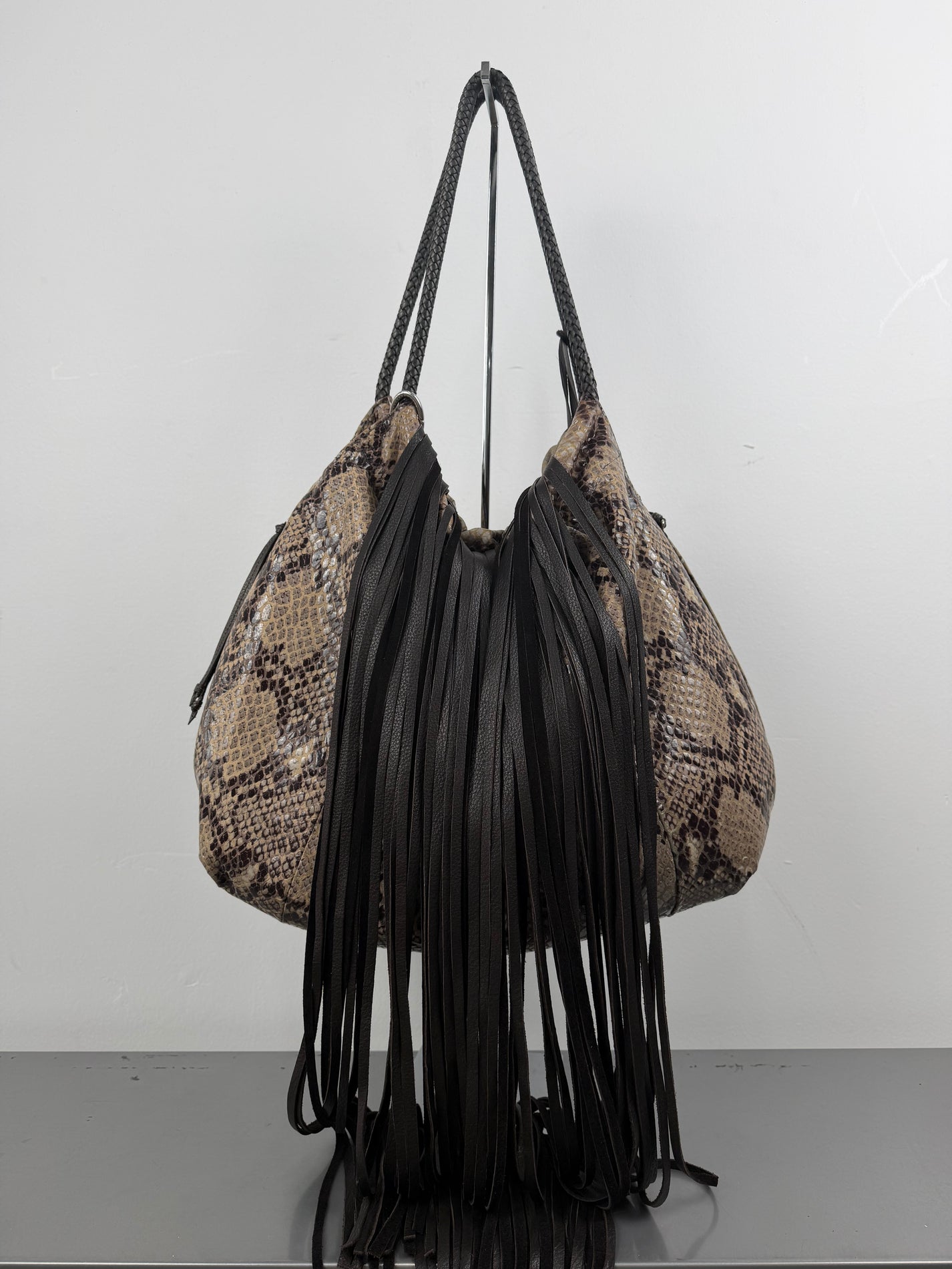 1of1 By 925 Snakeskin Fringe Bag