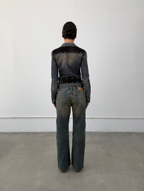 ‘Nasia’ Studded Denim Jacket