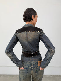 ‘Nasia’ Studded Denim Jacket