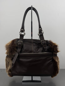 ‘Sara’ Italian Leather &amp; Fur Handbag