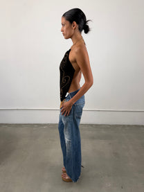 1of1 By 925 Beaded Halter Top