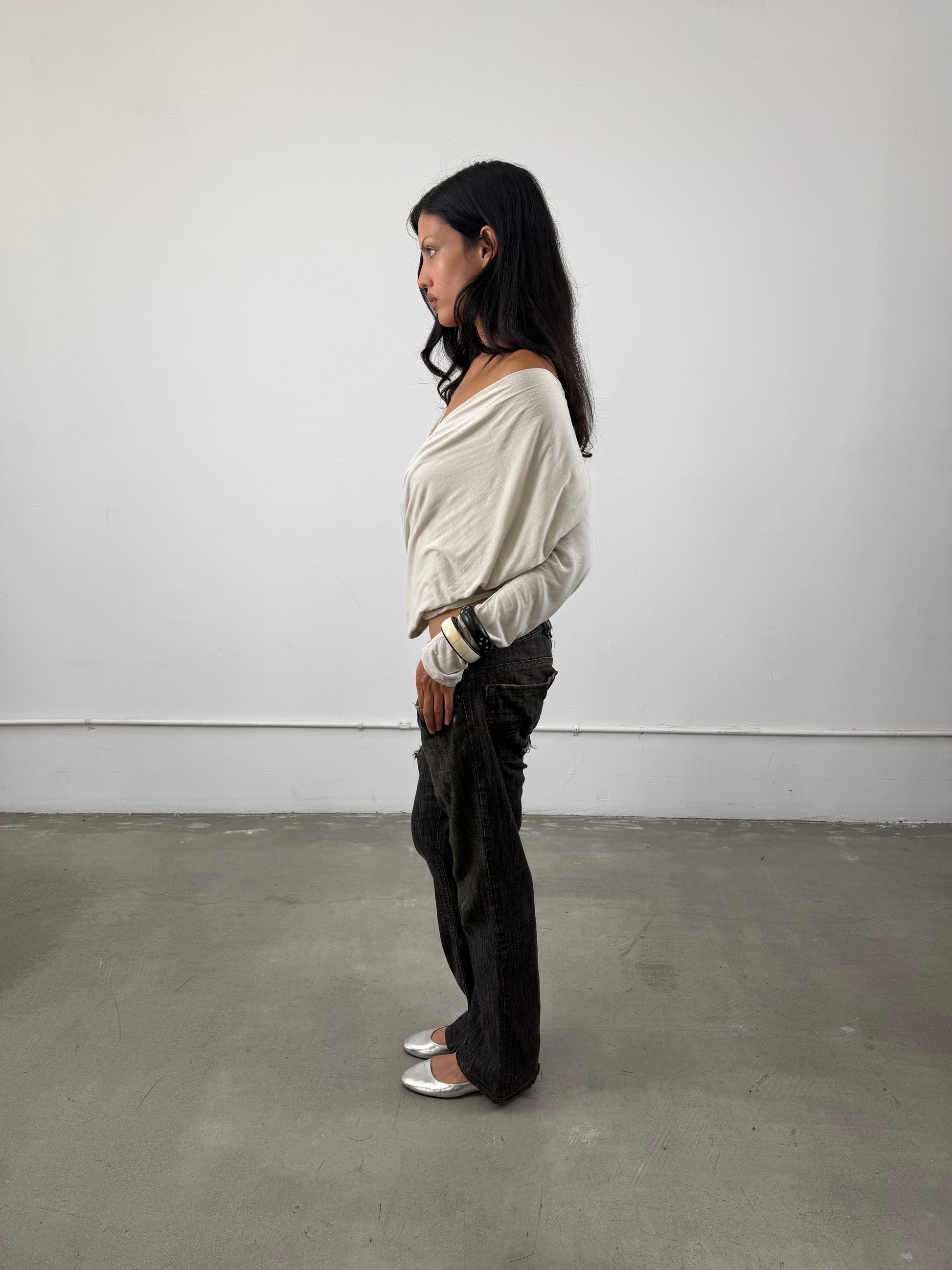‘Elpida’ Scooped Long Sleeve Top