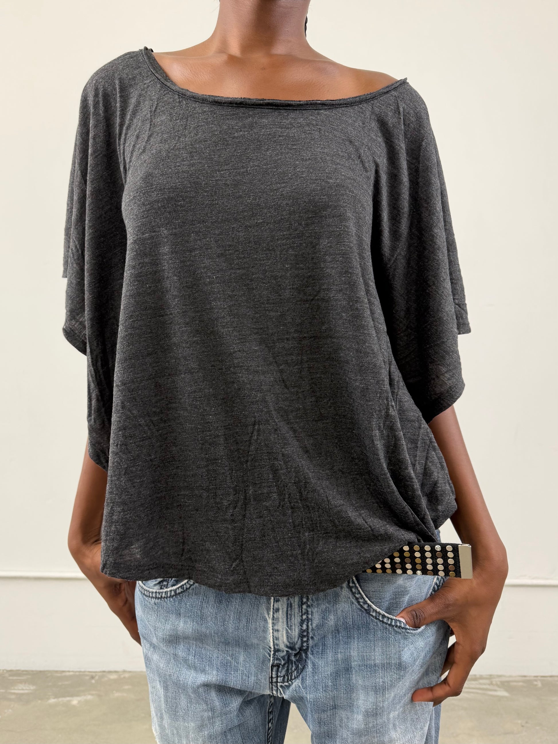 'Leda' Distressed Top