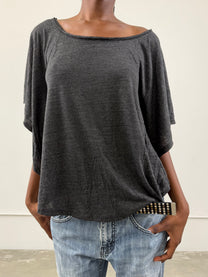 'Leda' Distressed Top