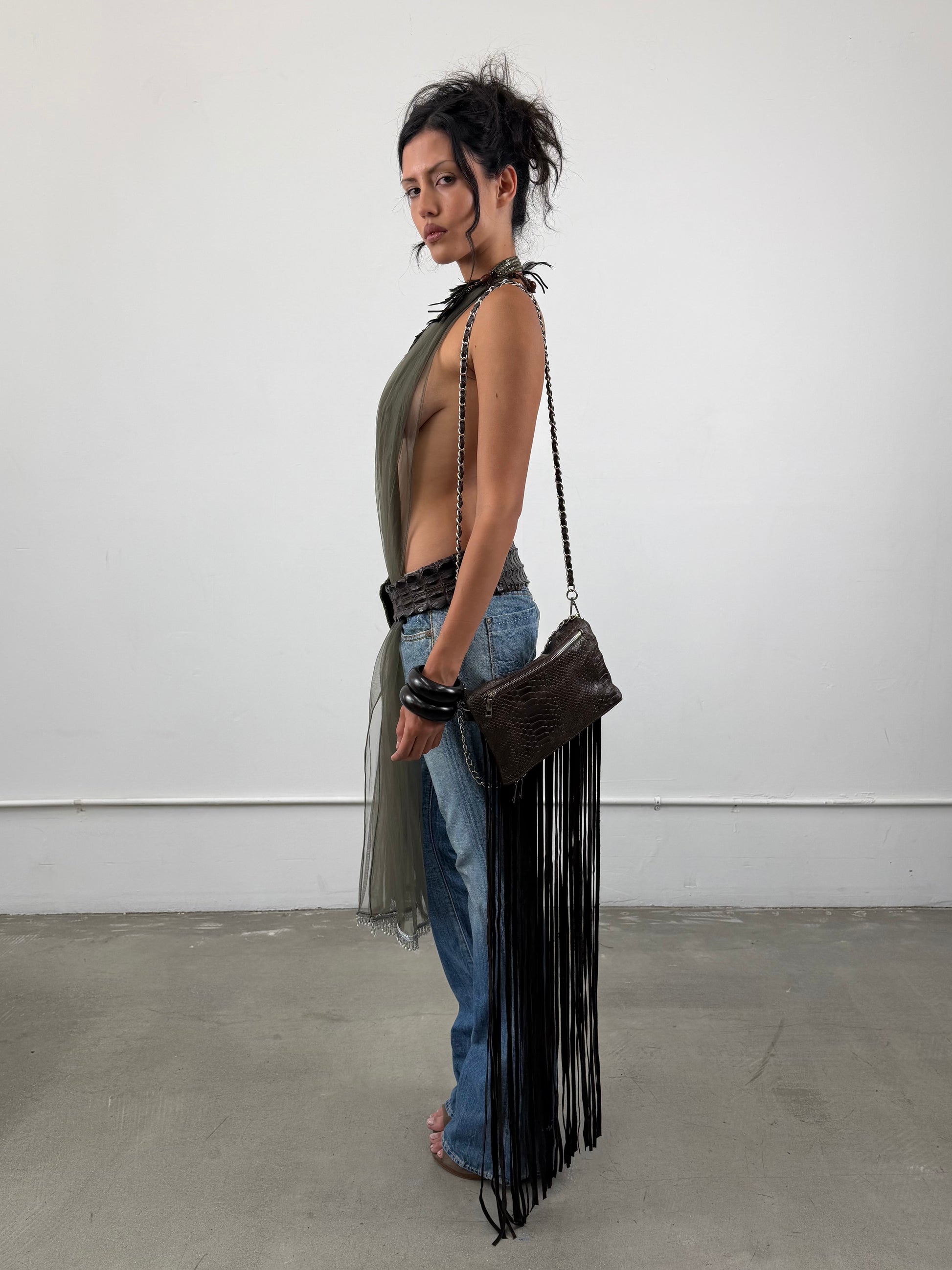 1of1 By 925 Leather Fringe Bag
