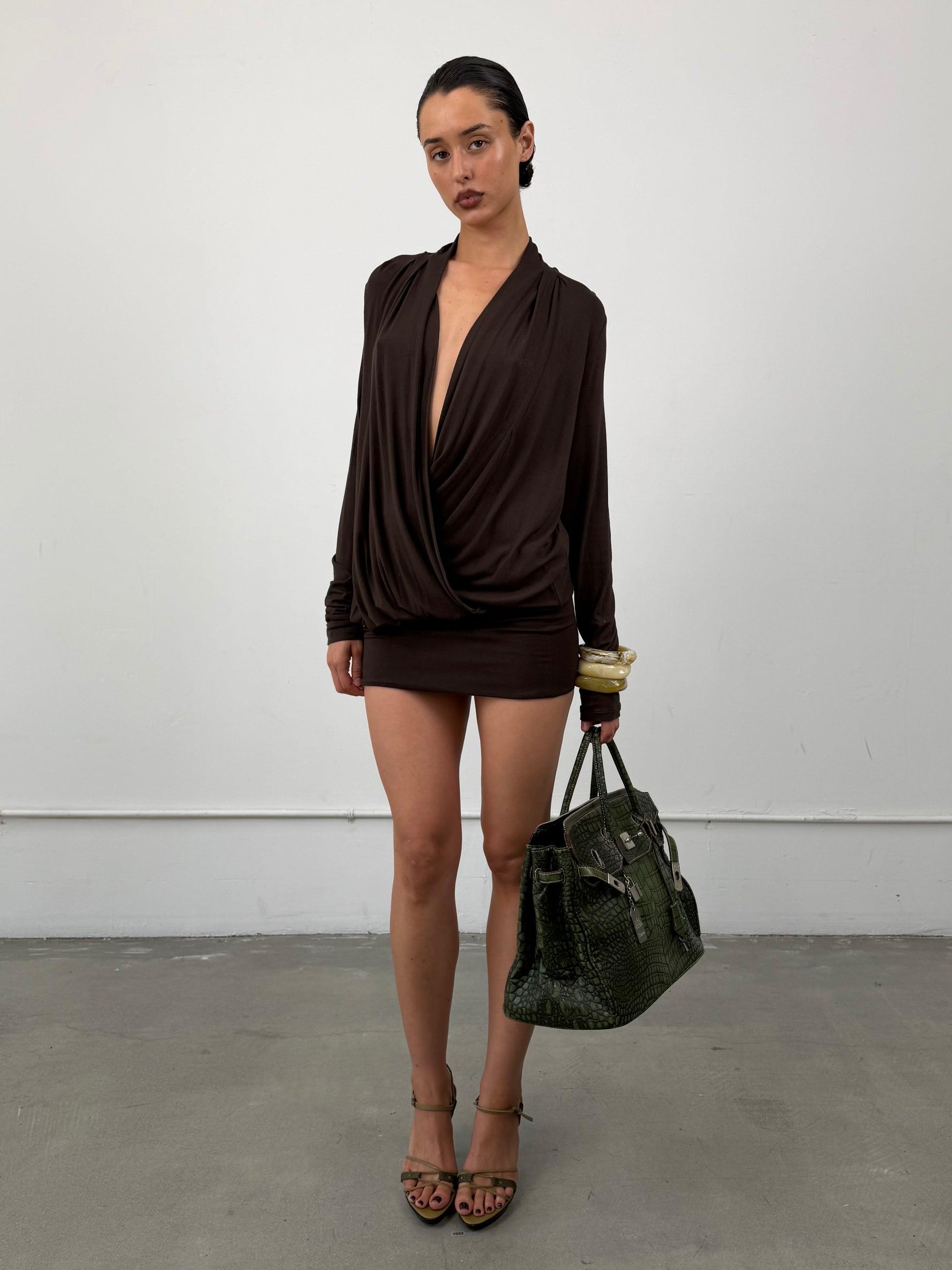 ‘Rho’ Scooped Mini Dress