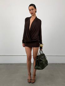 ‘Rho’ Scooped Mini Dress