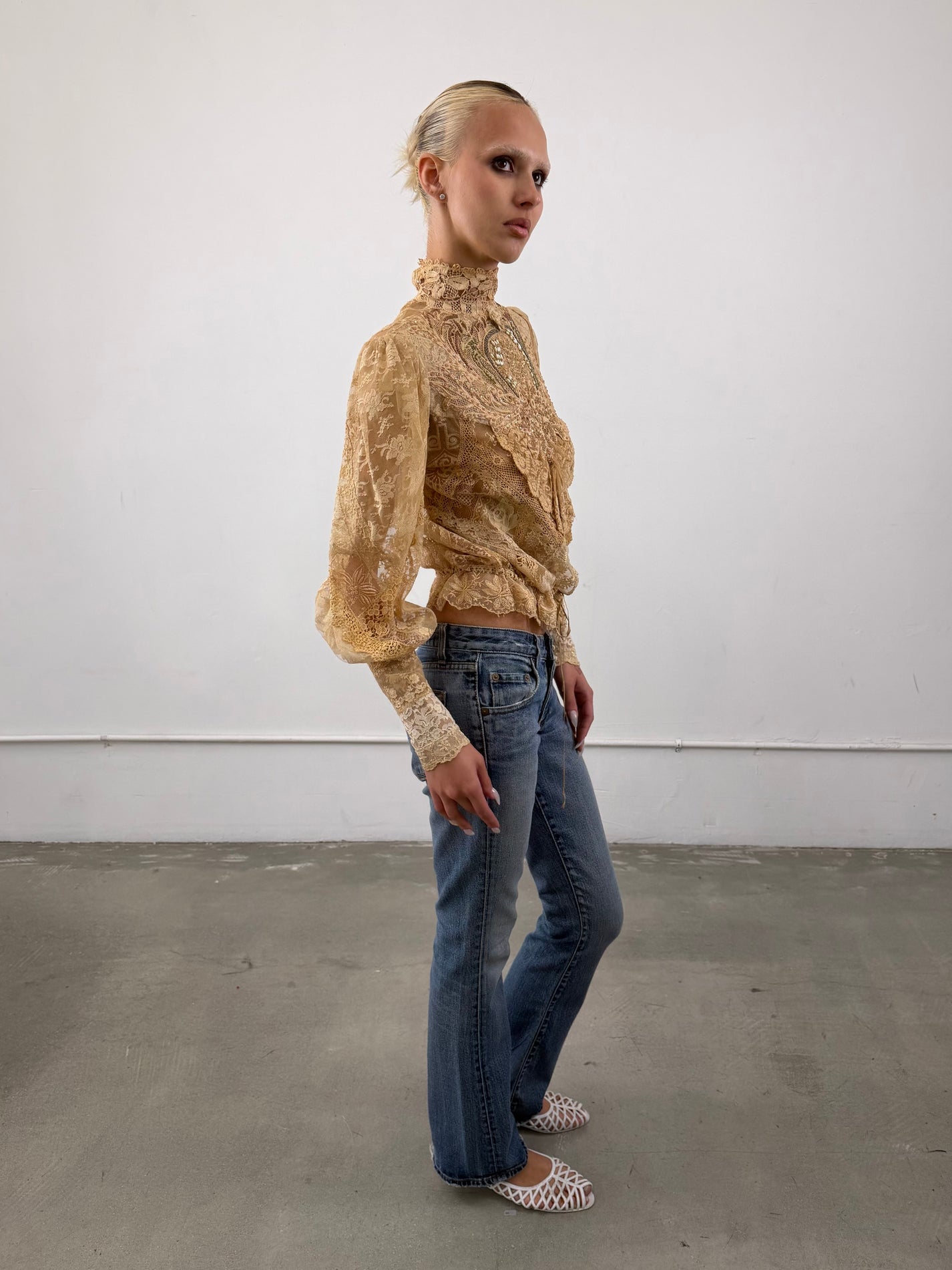 'Zoe' Vintage Lace Top