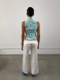 ‘Veya’ Silk Polka Dot Top