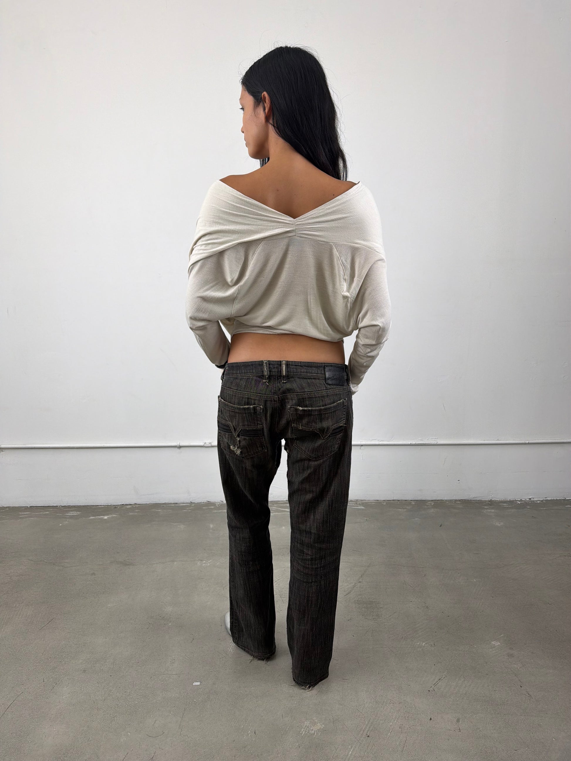 ‘Elpida’ Scooped Long Sleeve Top