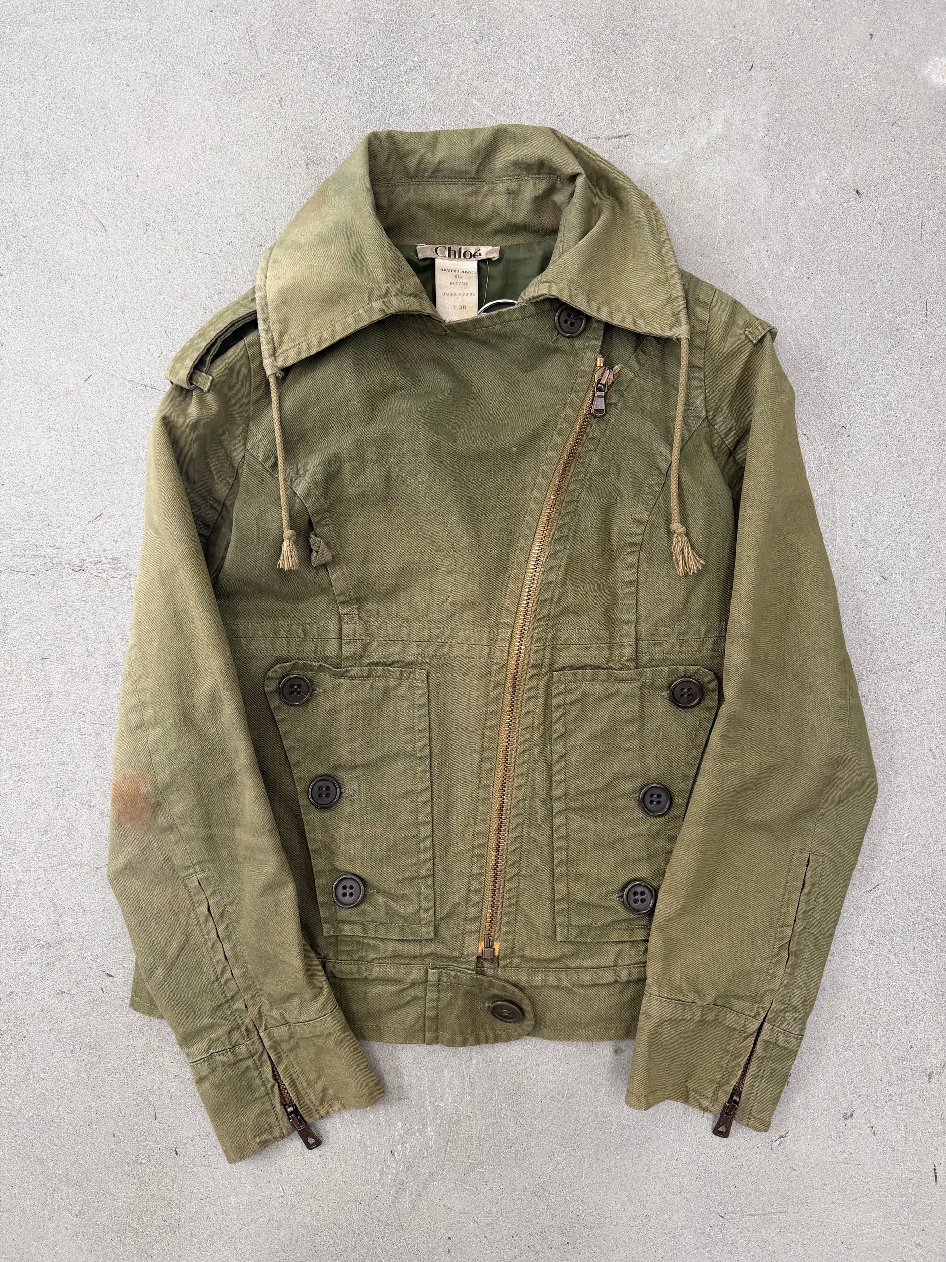 Chloé AW 2004 Army Green Coat