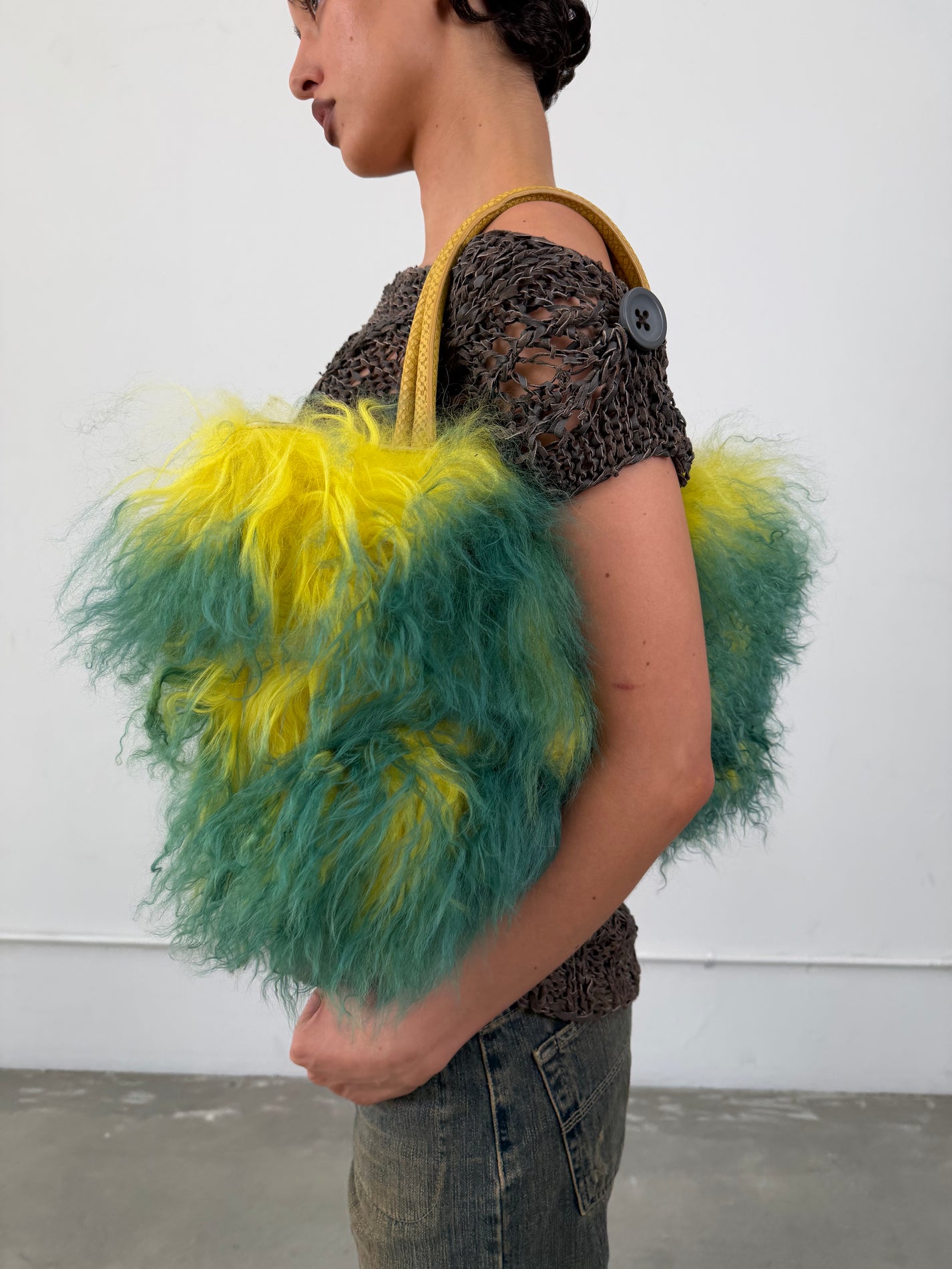 ‘Celina’ Mongolian Fur Bag