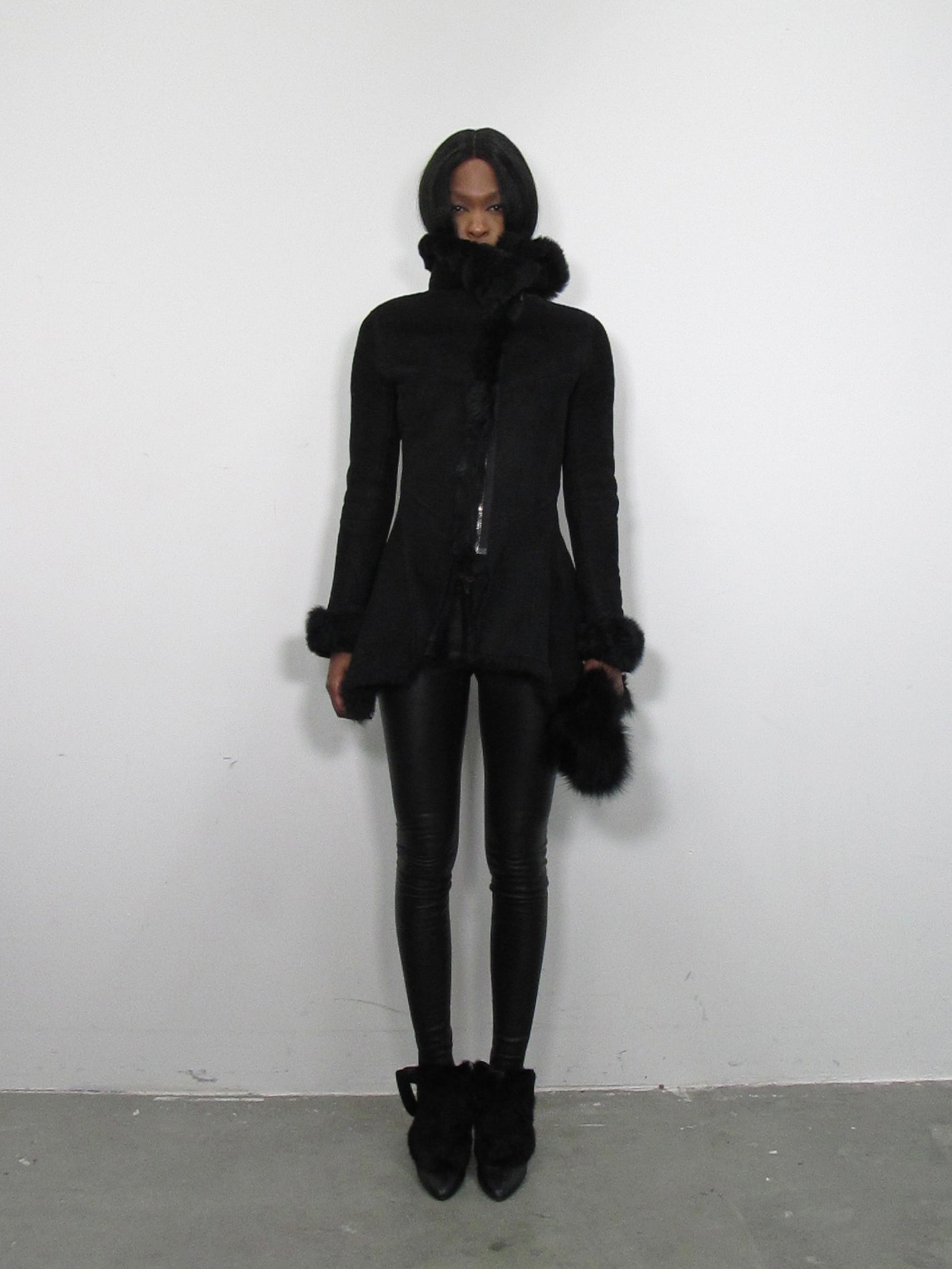‘Galateia’ Asymmetrical Sheepskin Jacket