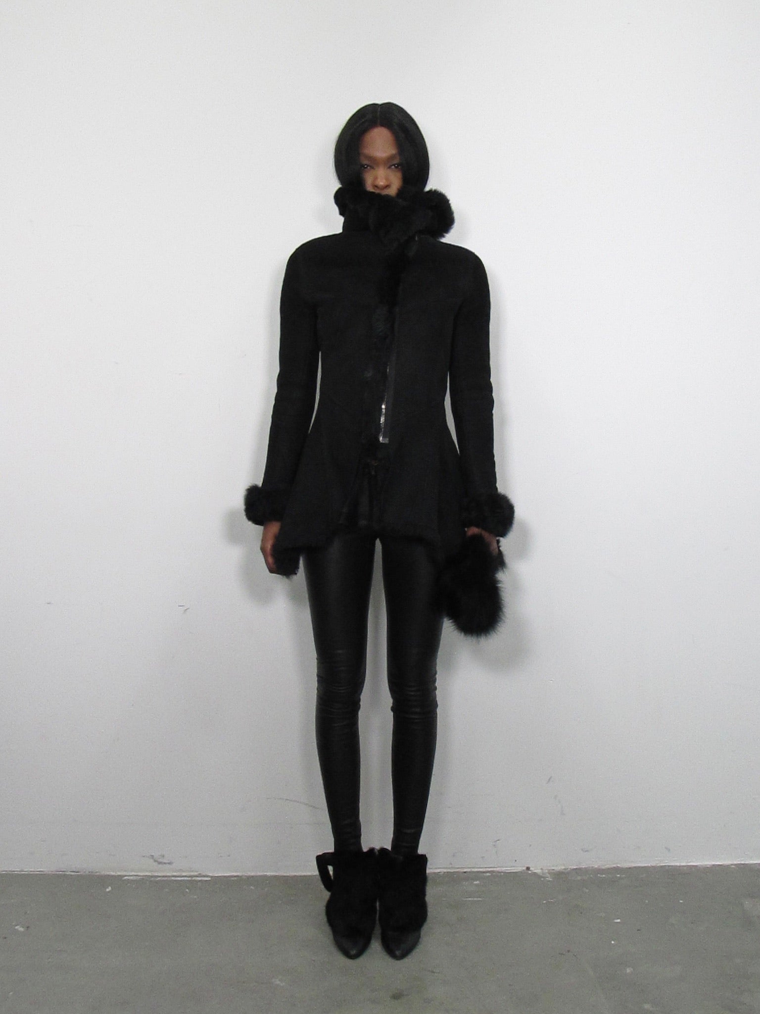 ‘Galateia’ Asymmetrical Sheepskin Jacket