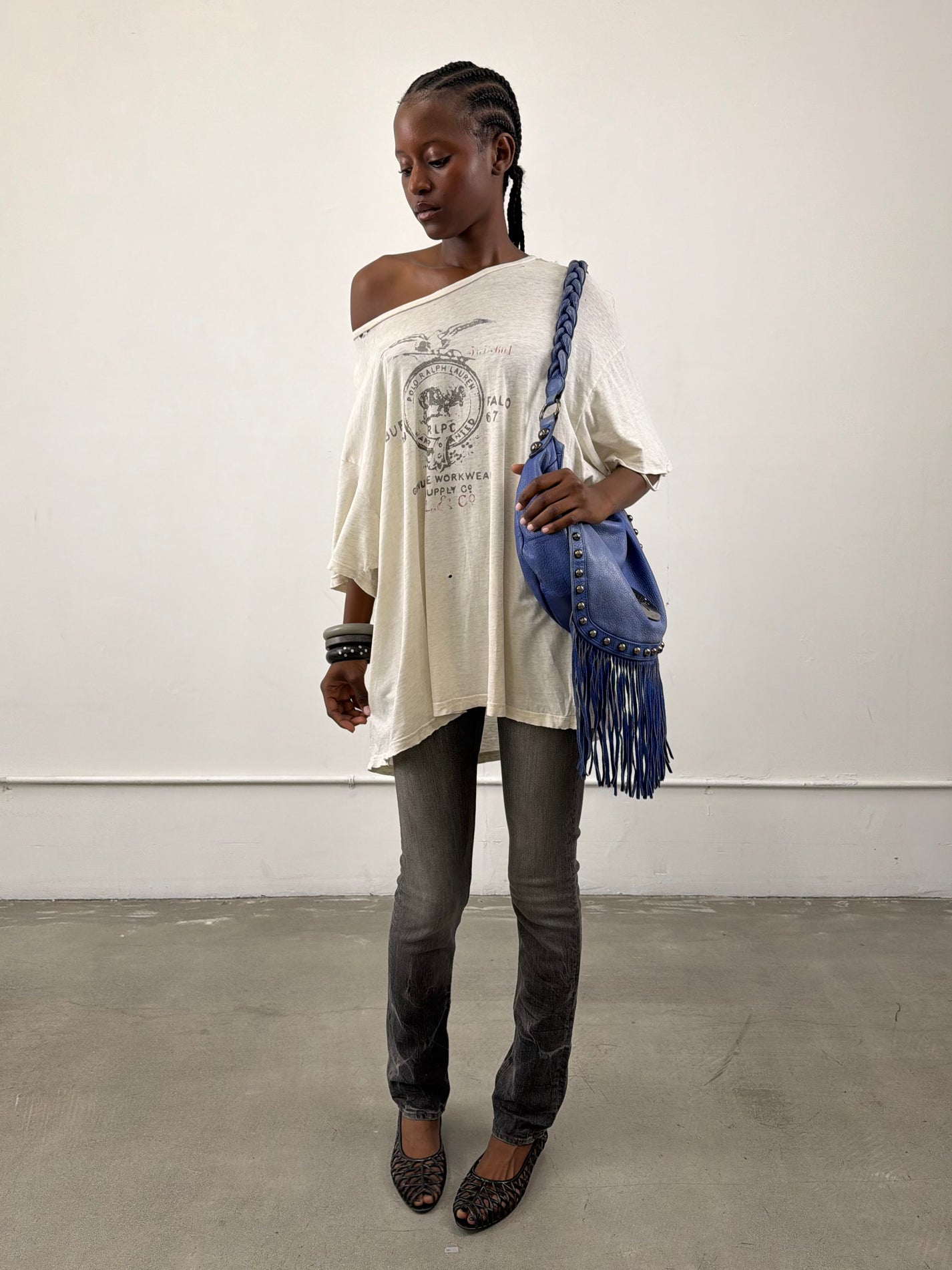 Mulberry Leather Fringe Bag