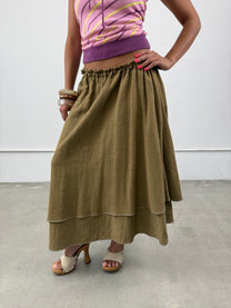 Y’s Yohji Yamamoto Olive Skirt