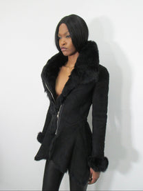 ‘Galateia’ Asymmetrical Sheepskin Jacket