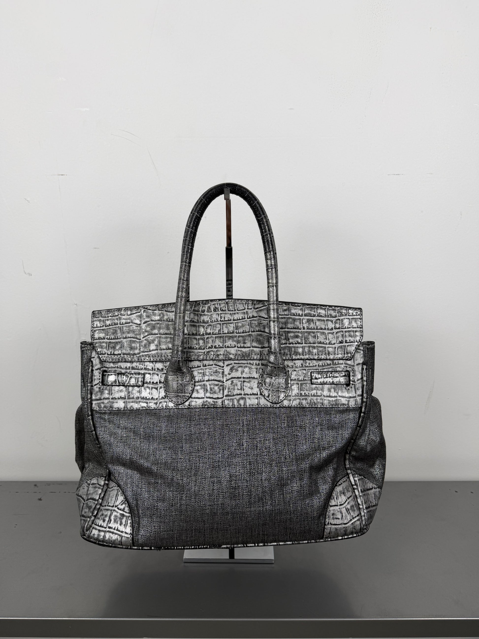 Gunmetal Firkin Handbag