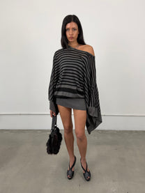 ‘Karme’ Draped Striped Dress