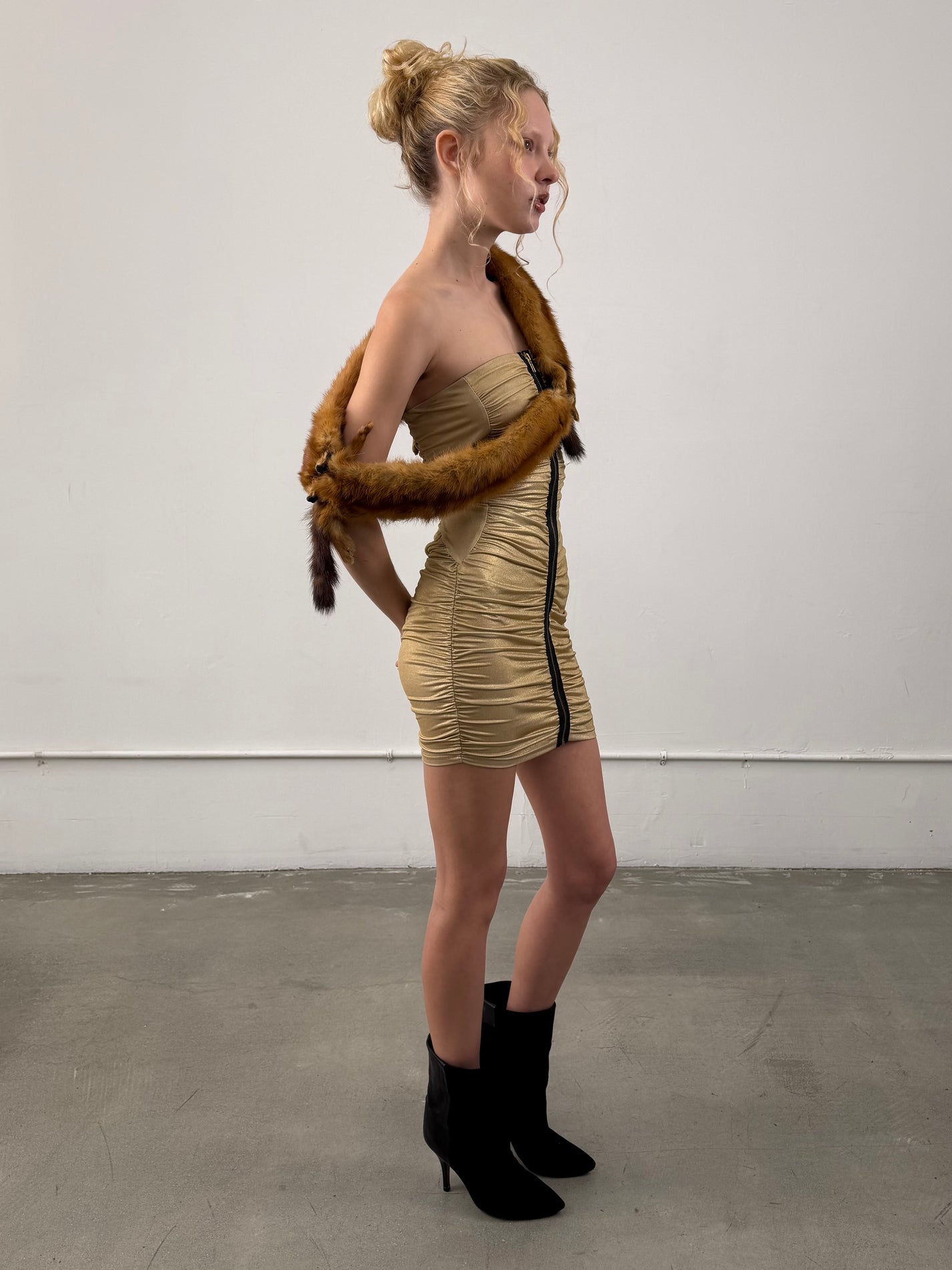 ‘Koralia’ Ferret Fur Stole