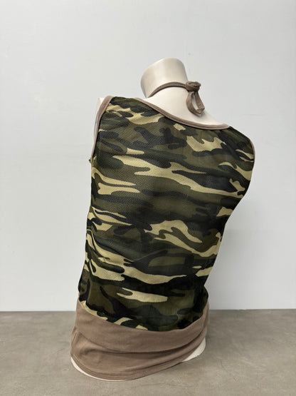 ‘Zeno’ Mesh Camo Top