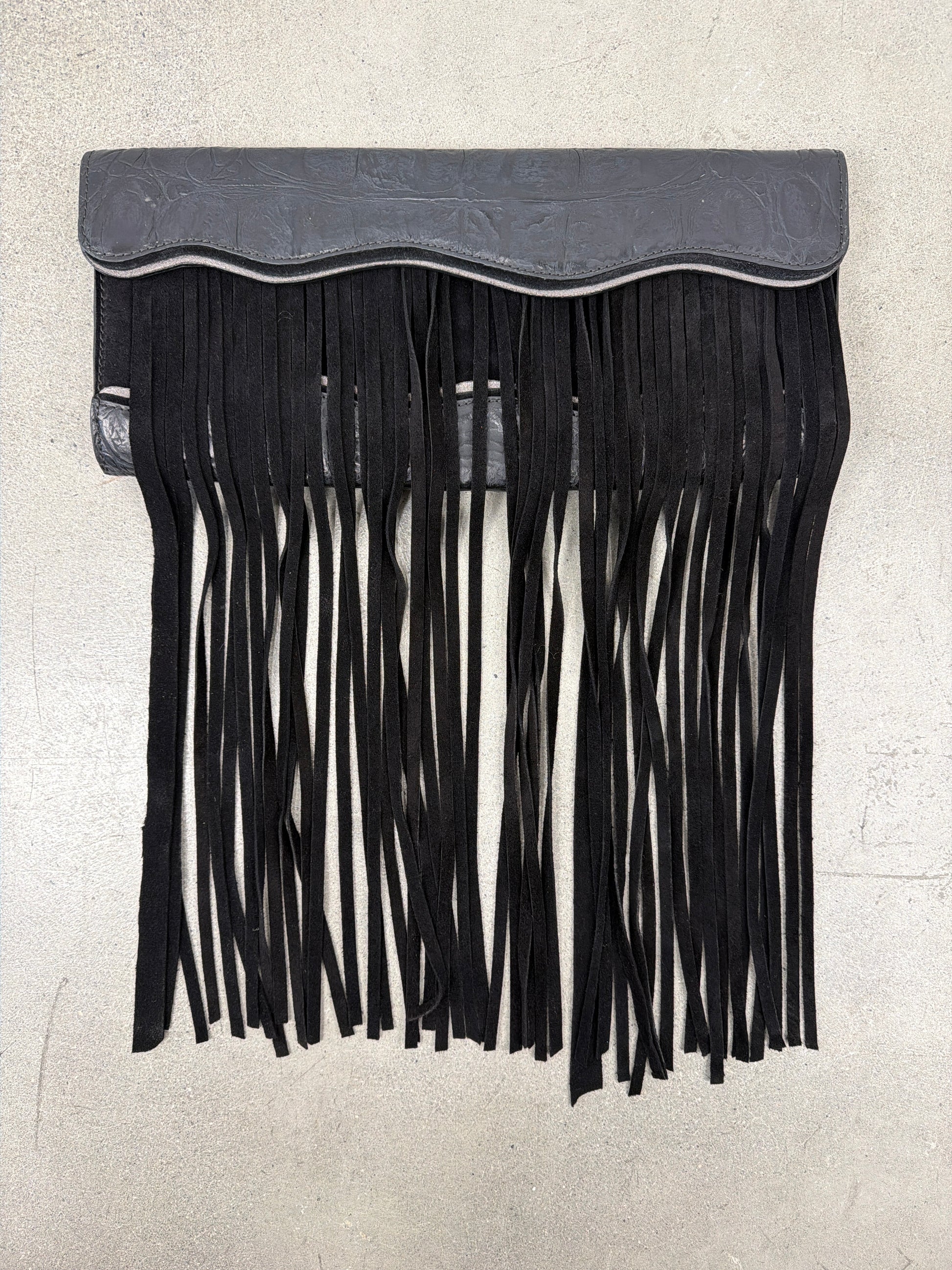 1of1 By 925 Embossed Fringe Clutch