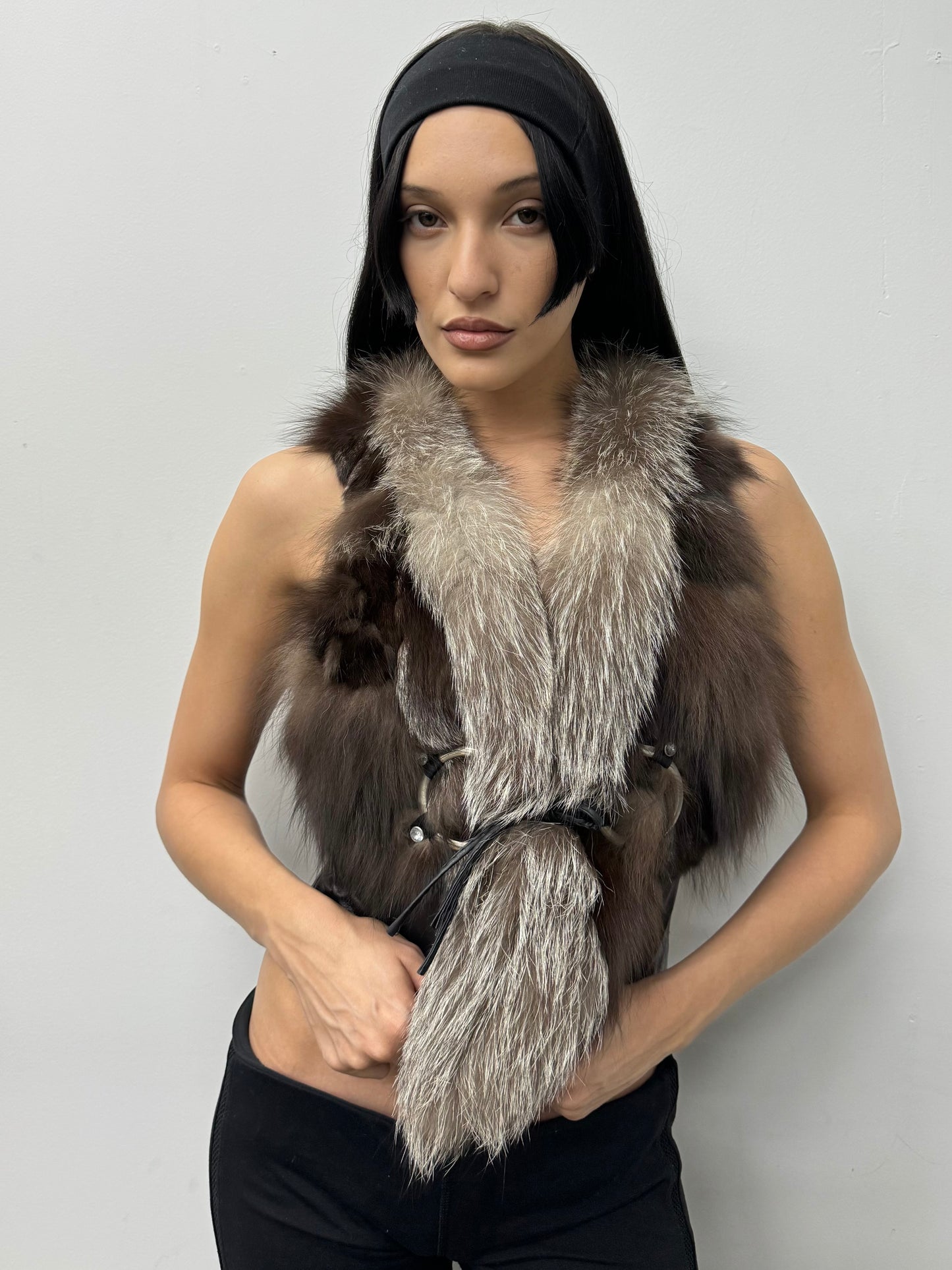 ‘Resa’ Fur Tassel Vest