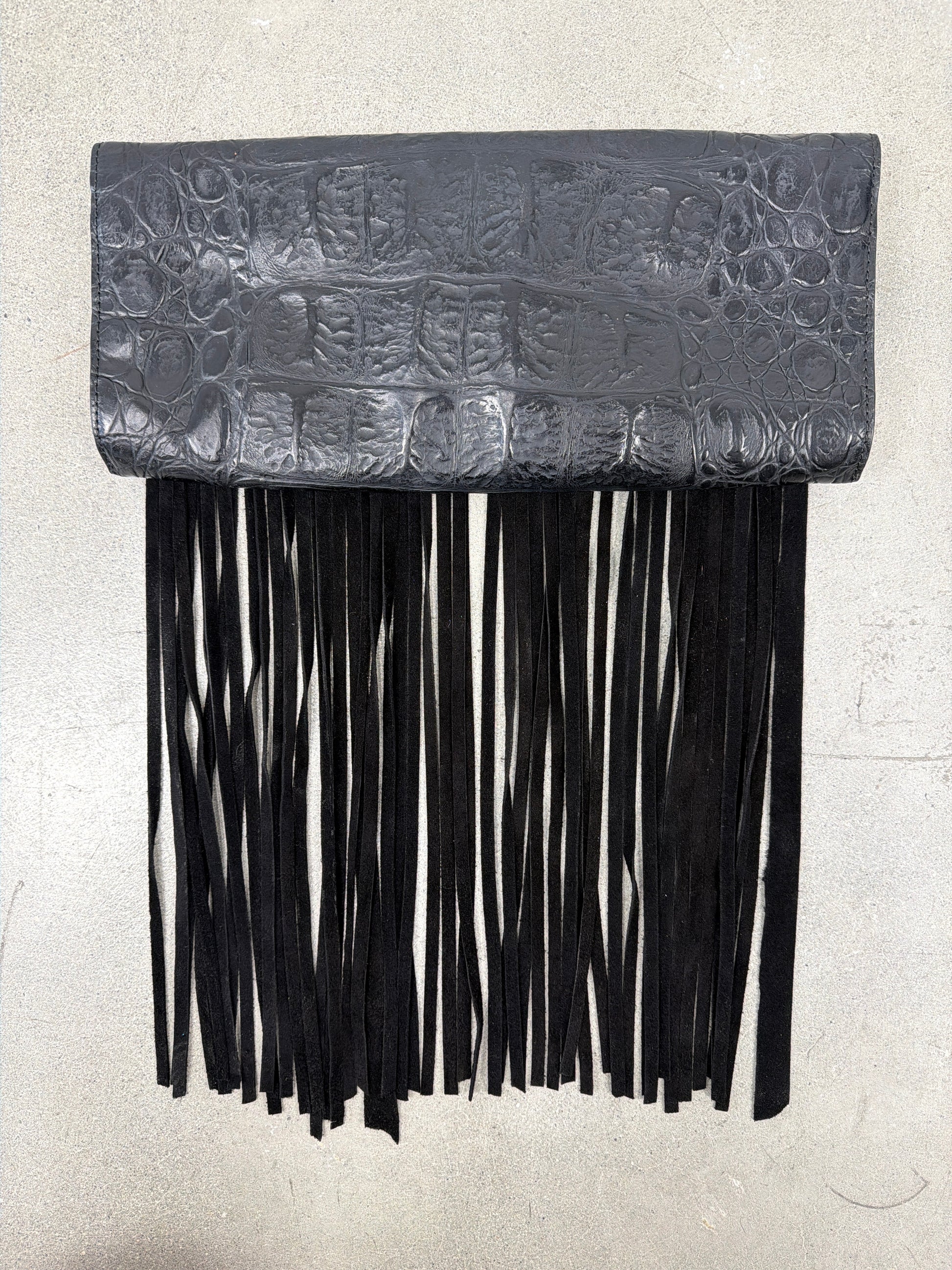 1of1 By 925 Embossed Fringe Clutch