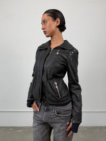 ‘Sabina’ Studded Leather Jacket