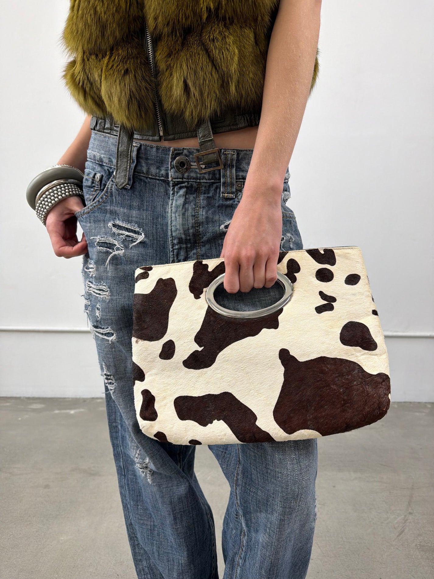 Donald J Pliner Cowhide Clutch