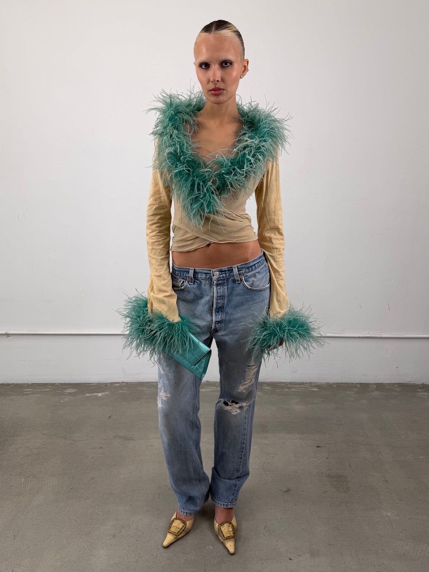 1of1 By 925 Ostrich Feather Top