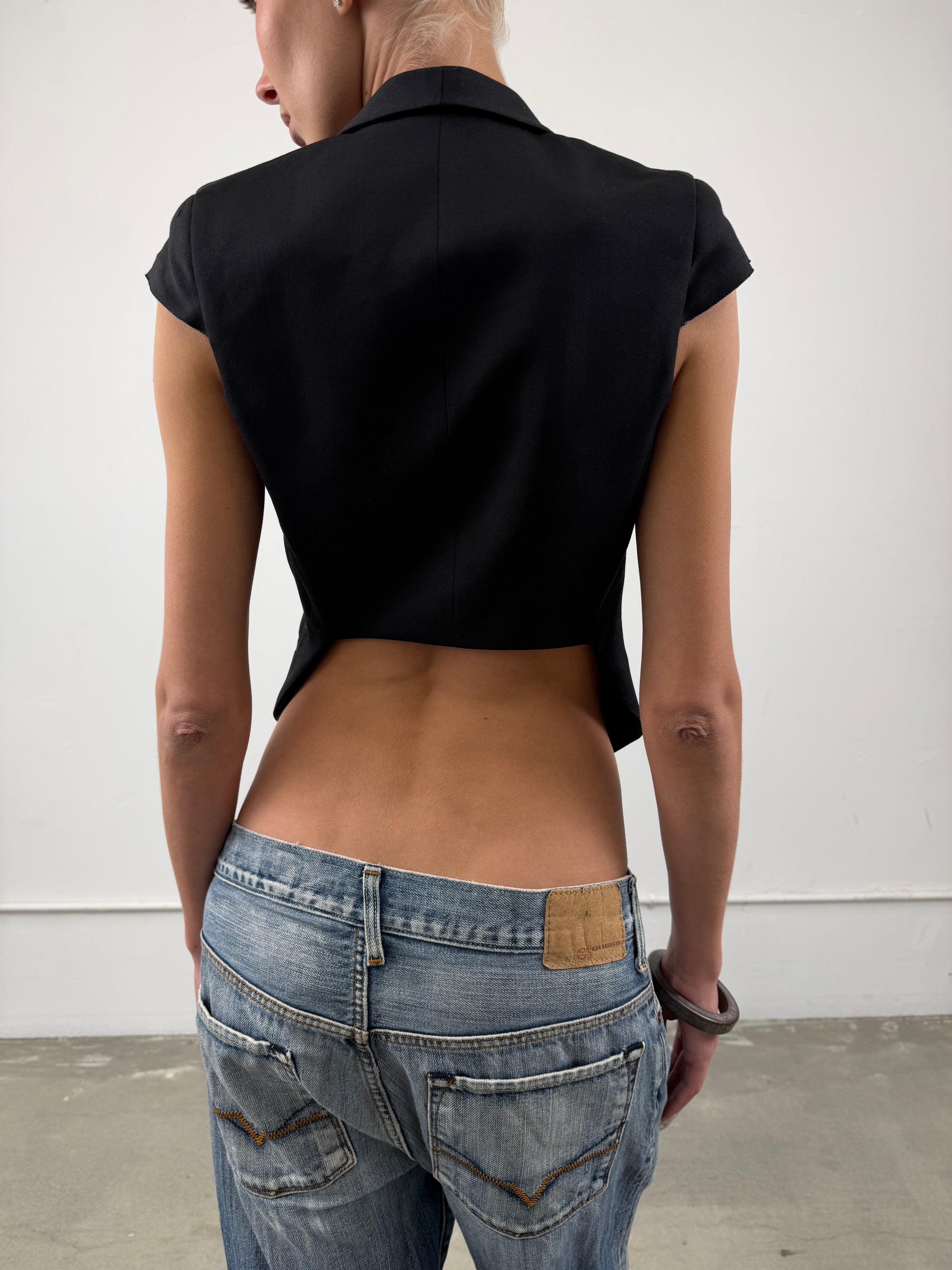 Helmut Lang Cropped Blazer Vest