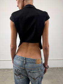 Helmut Lang Cropped Blazer Vest