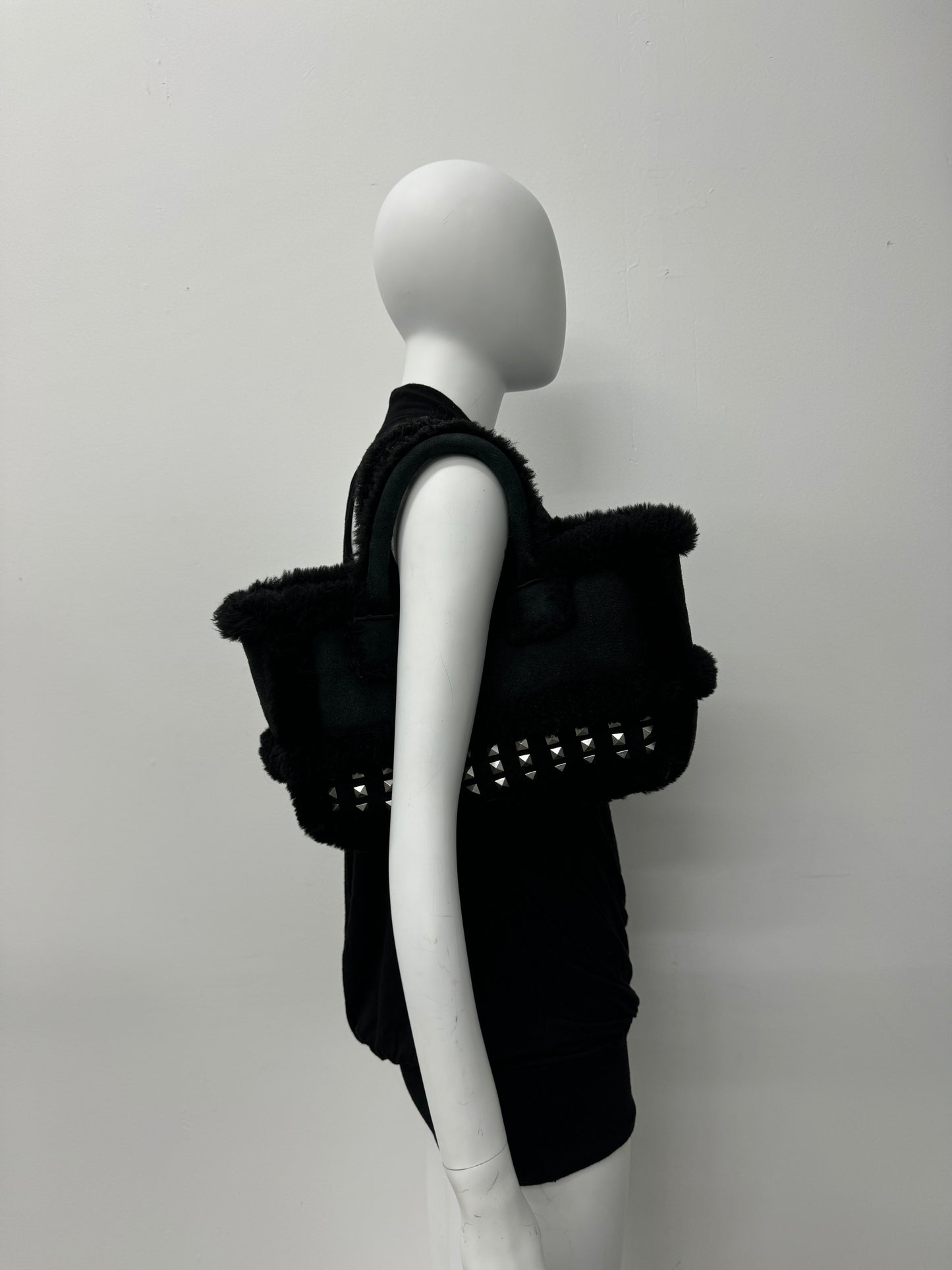 'Silke' Studded Sherpa Bag