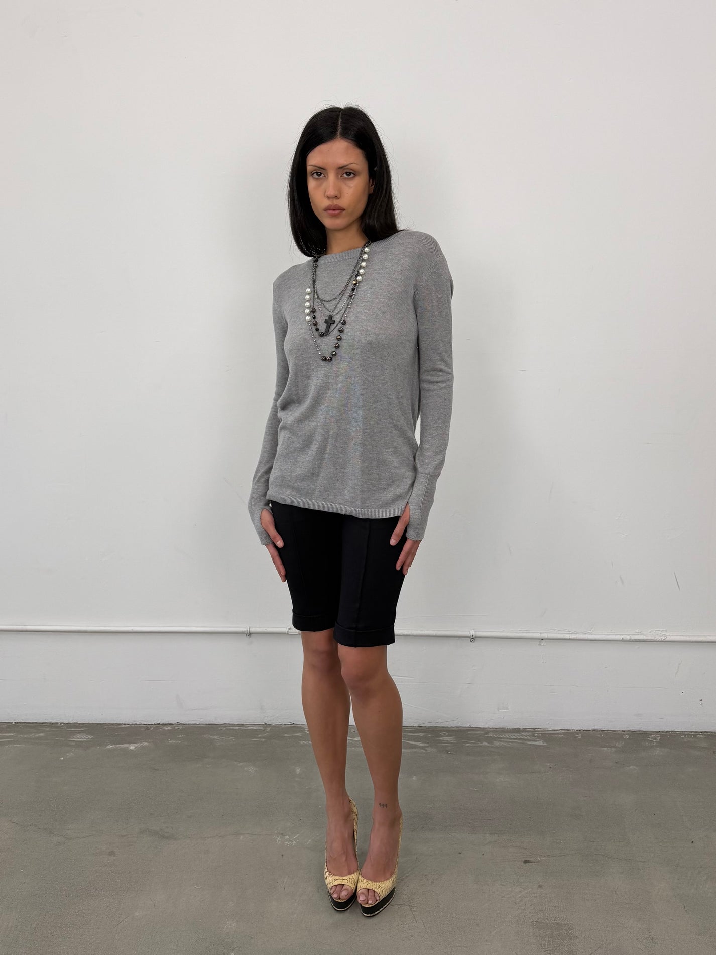 ‘Eudora’ Draped Slit Back Top