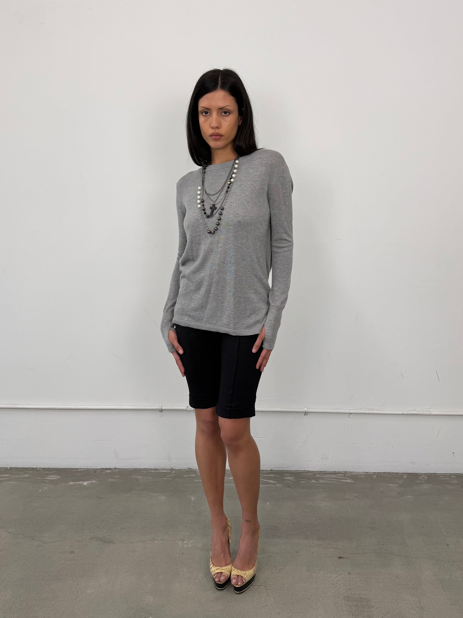 ‘Eudora’ Draped Slit Back Top