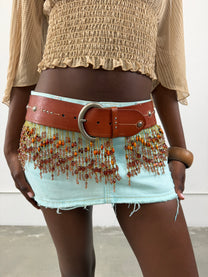 1of1 By 925 Beaded Leather Belt