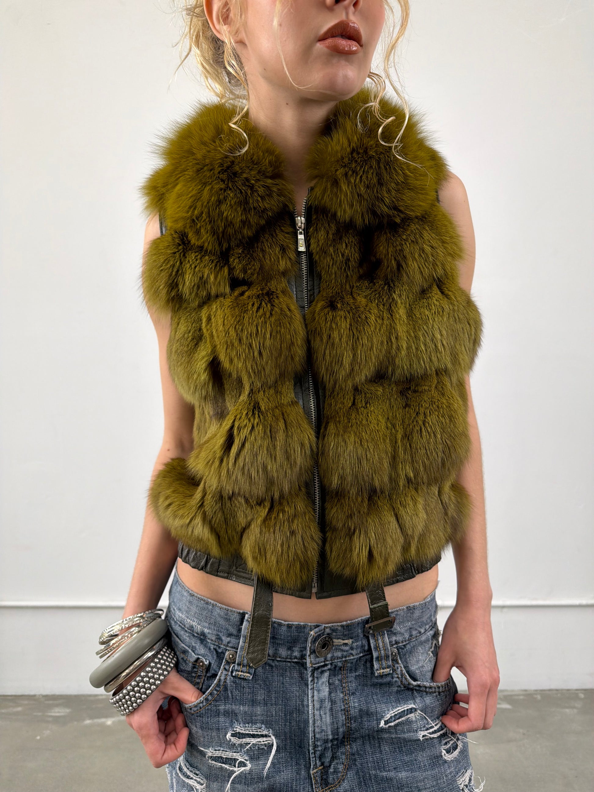 ‘Evania’ Fox Fur Vest
