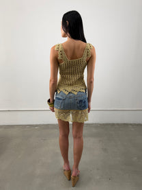 1of1 By 925 Denim Lace Mini Skirt
