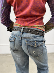 ‘Roseline’ Leather Studded Belt