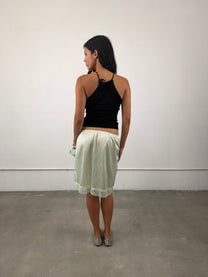 ‘Odessa’ Mint Lace Slip Skirt