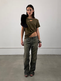 ‘Ismene’ Distressed Army Tee