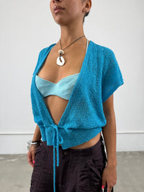 ‘Jolie’ Blue Knit Cardigan