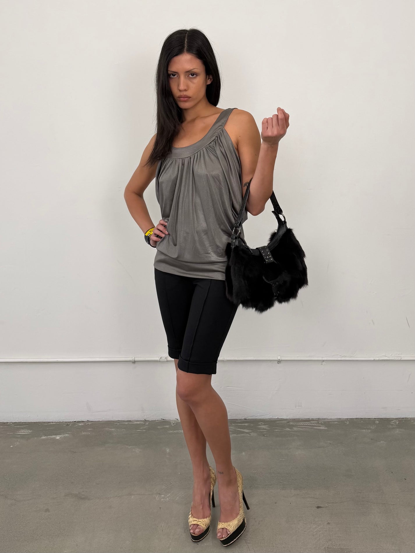 ‘Verity’ Fox Fur Bag